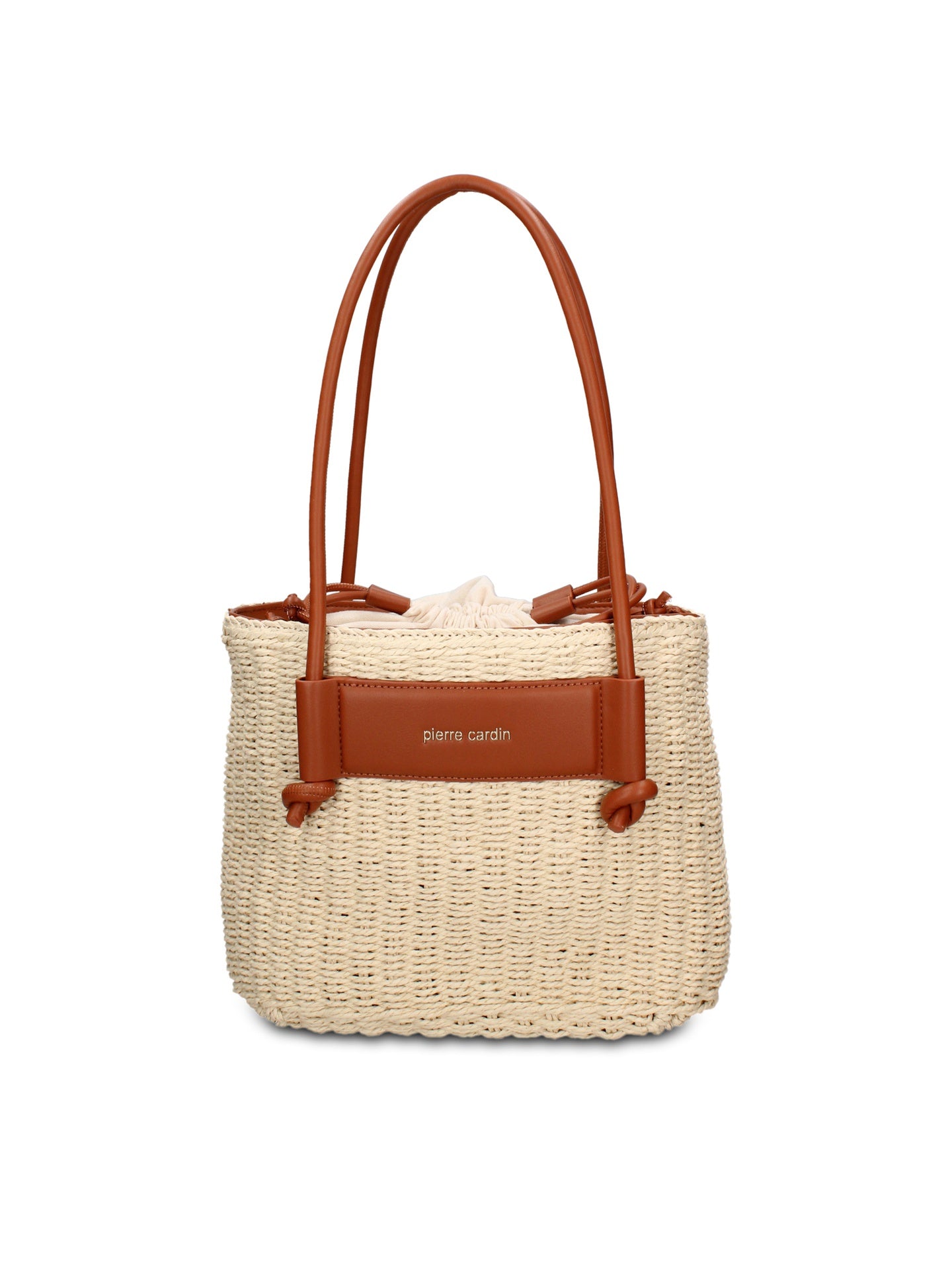 Borsa a Mano in Pelle Vegana Beige Pierre Cardin