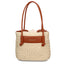 Borsa a Mano in Pelle Vegana Beige Pierre Cardin