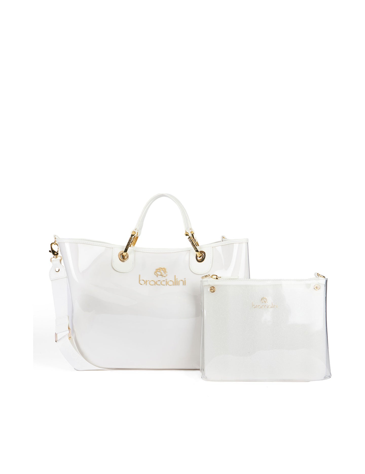 Borsa a Mano in Poliestere Bianco