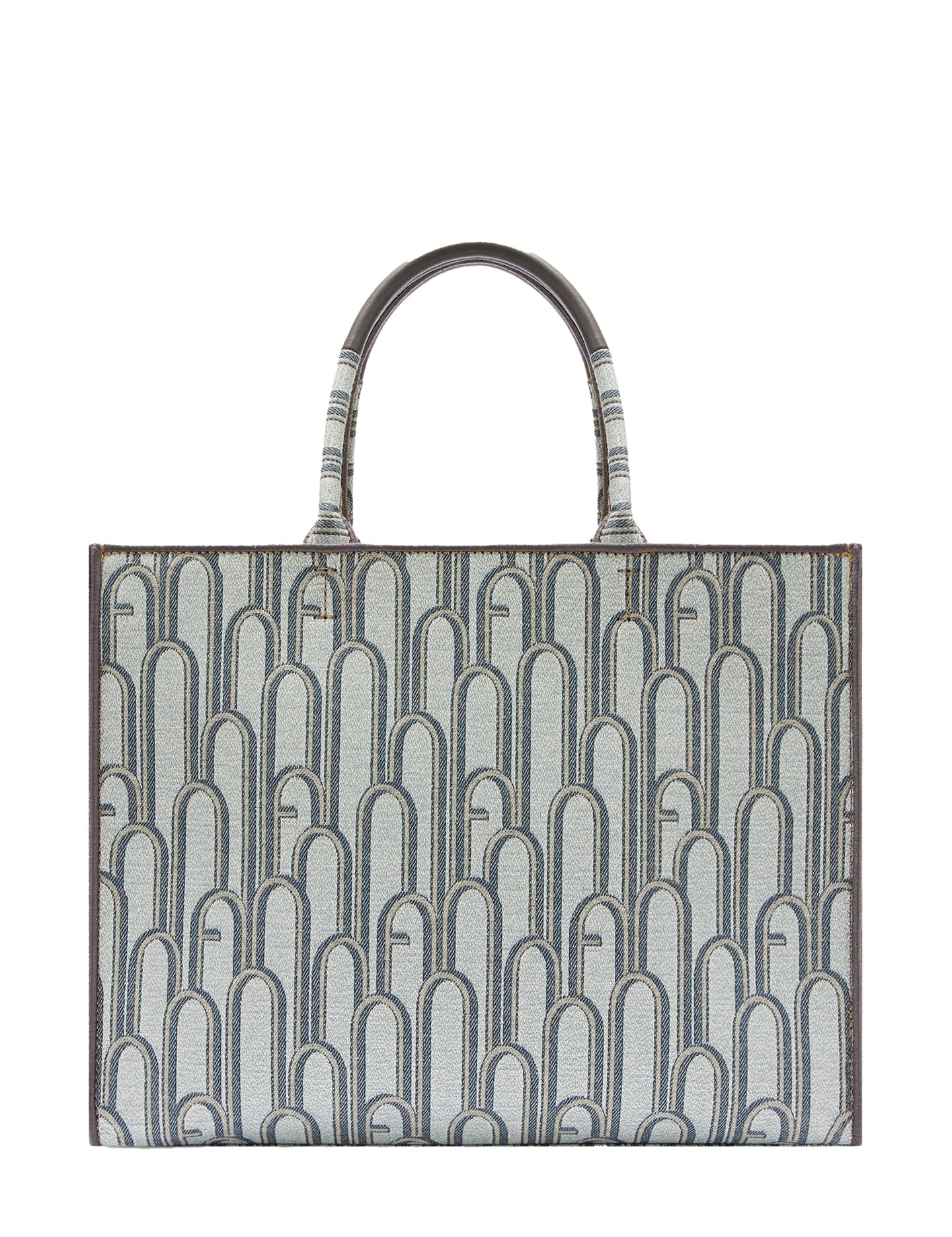 Borsa a Mano in Cotone Azzurro Furla