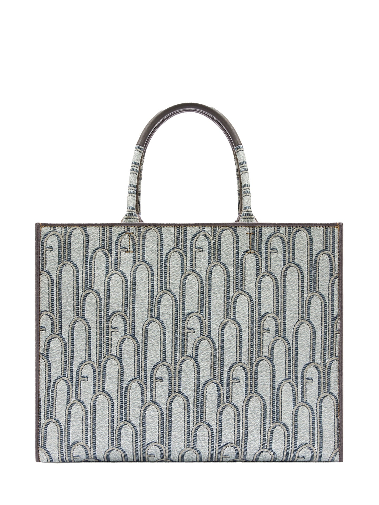 Borsa a Mano in Cotone Azzurro Furla