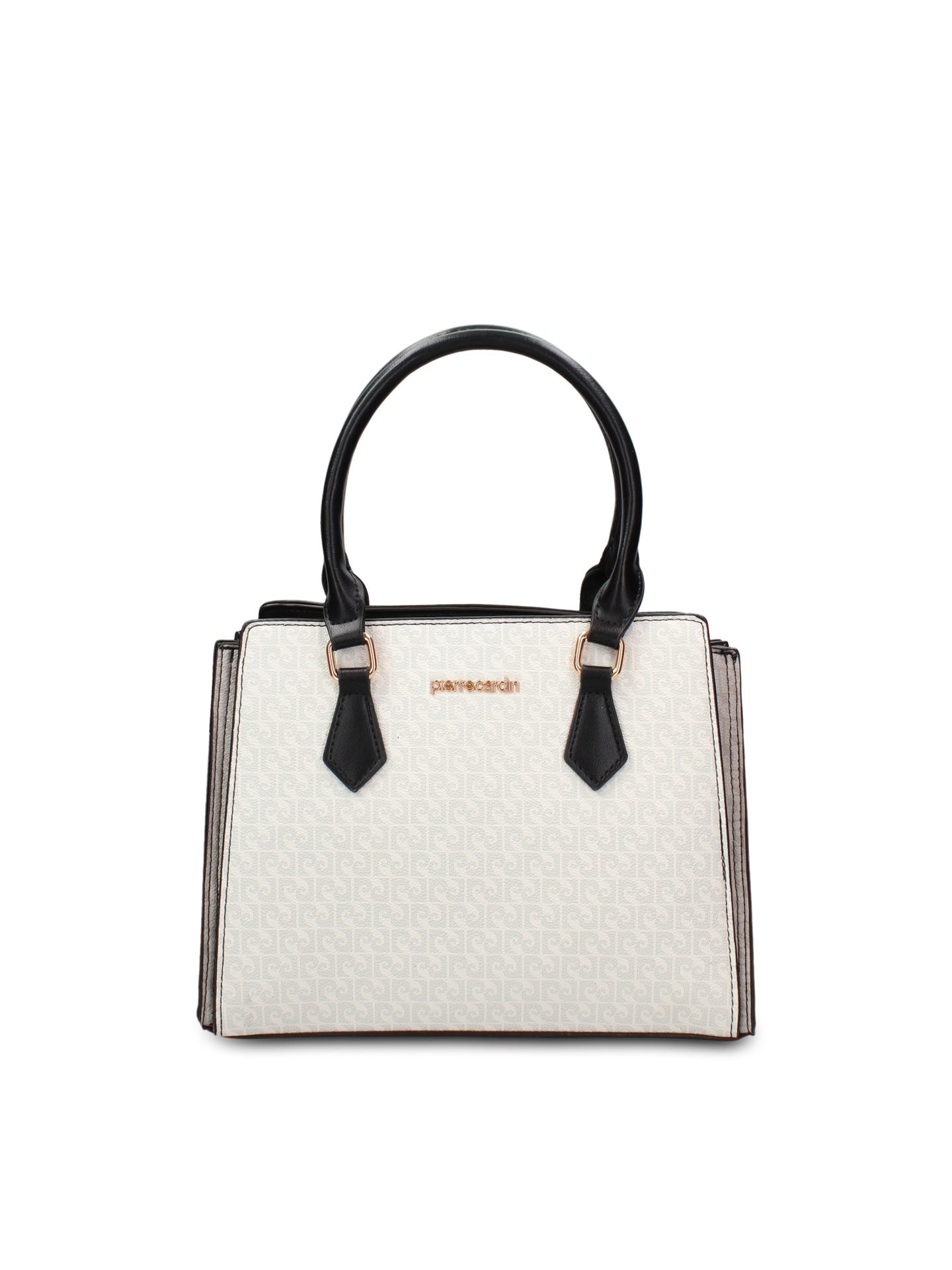 Borsa a Mano in Pelle Vegana Bianco Pierre Cardin
