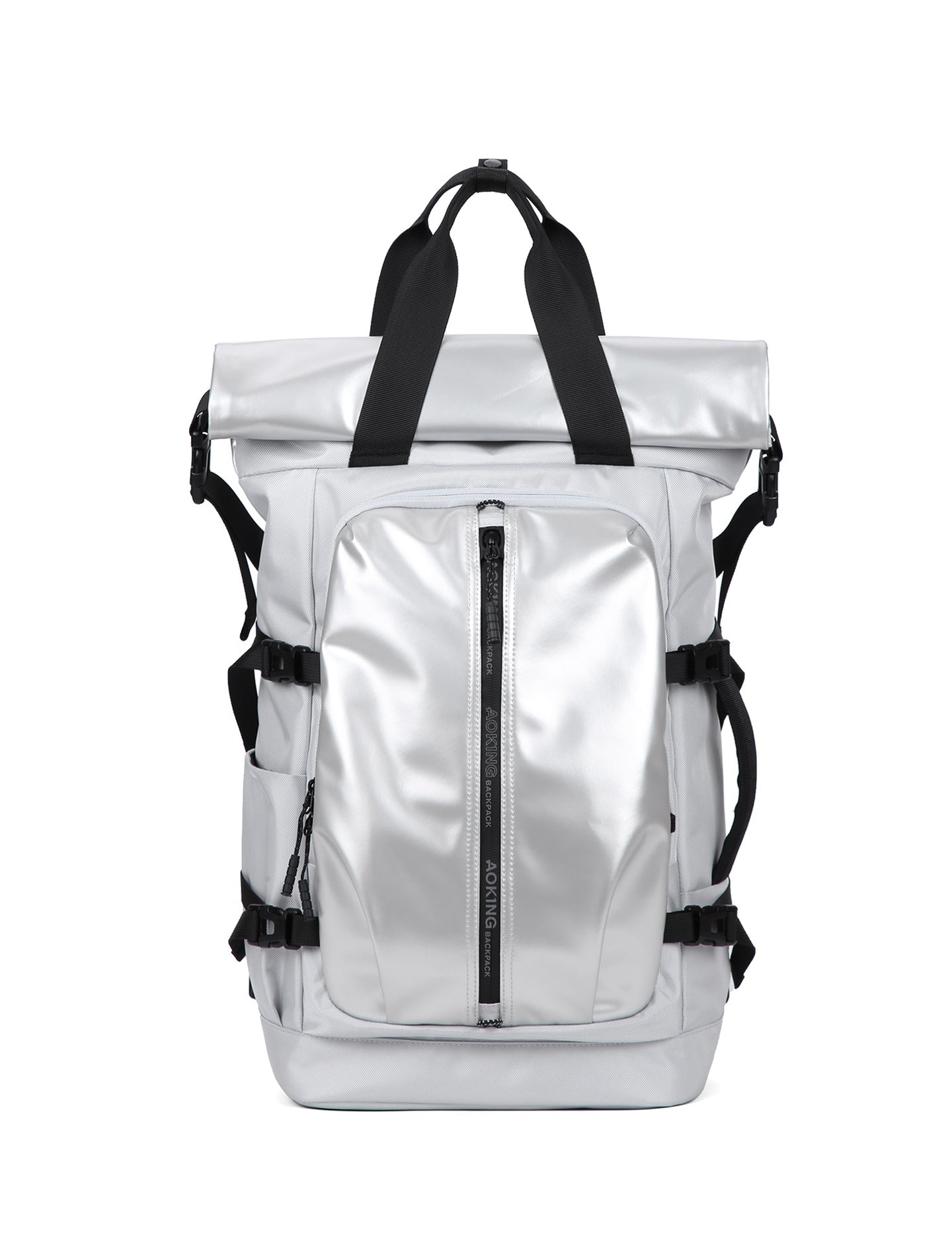 Zaino Unisex Silvanus Pro in Poliestere Grigio Chiaro Aoking