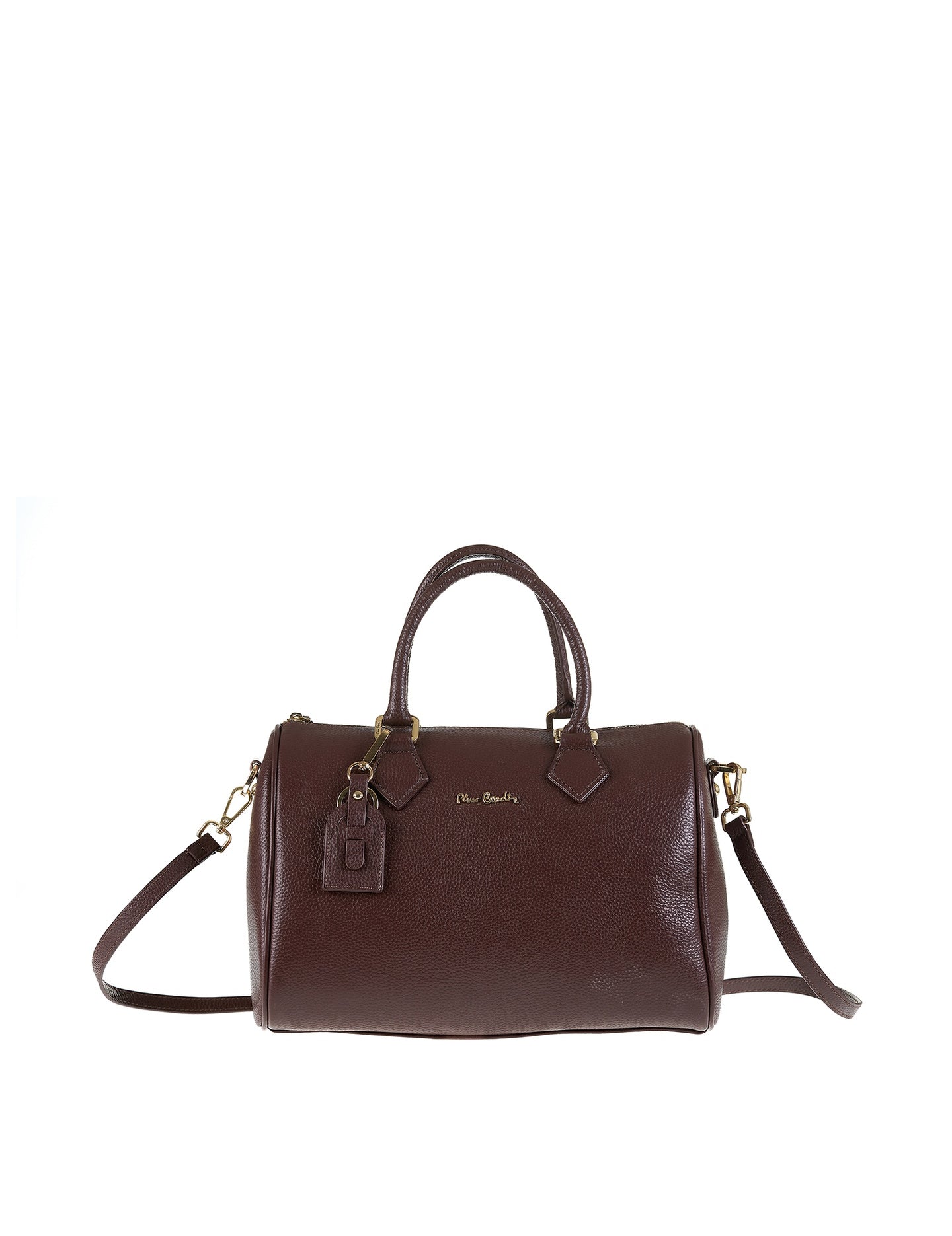 Borsa a Bauletto in Vera Pelle Cioccolato Pierre Cardin