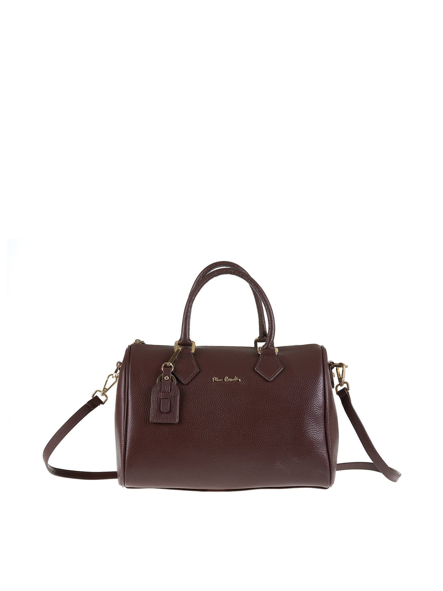 Borsa a Bauletto in Vera Pelle Cioccolato Pierre Cardin
