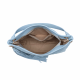 Borsa a Spalla in Pelle Vegana Blu