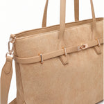 Borsa a Mano in Pelle Vegana Marrone