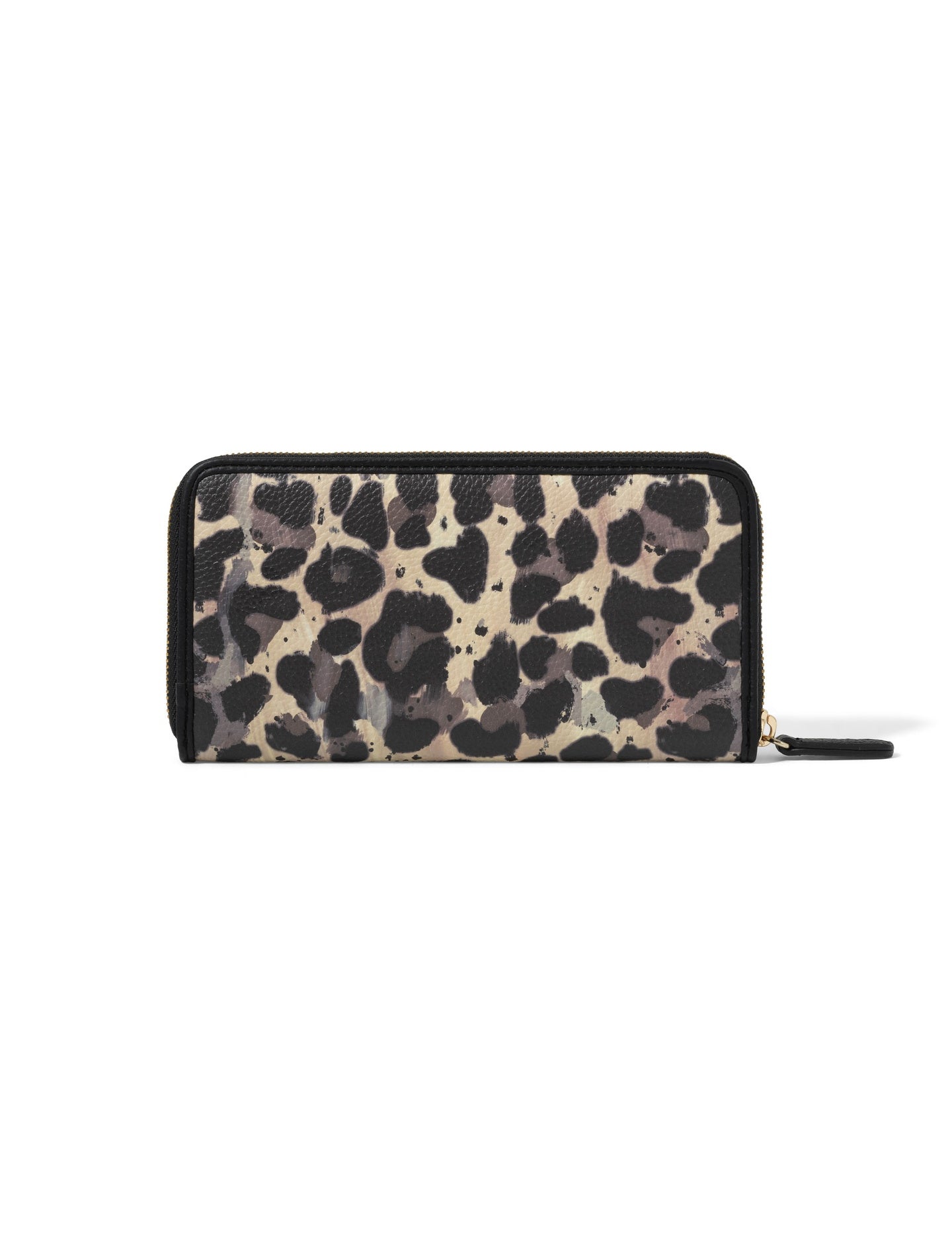 Portafoglio Donna con Zip in Pelle Vegana Leopardato