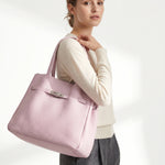 Borsa a Tracolla in Dollaro Leather Rosa