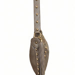 Borsa a Spalla in Dollaro Leather Beige Scuro