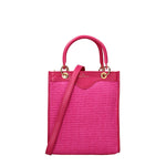 Borsa a Mano in Pelle Fucsia