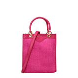 Borsa a Mano in Pelle Fucsia