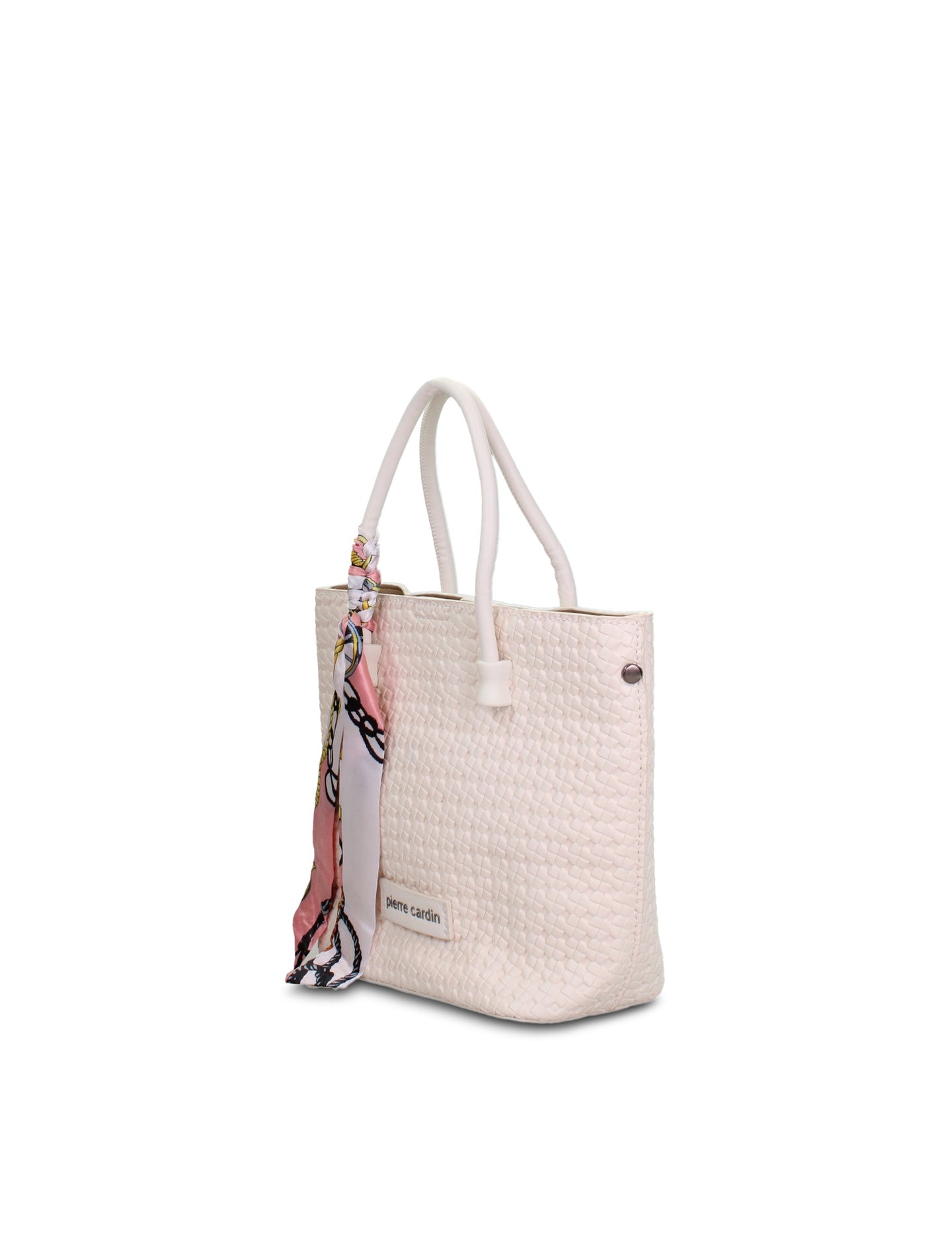 Borsa a Mano in Pelle Vegana Bianco Pierre Cardin
