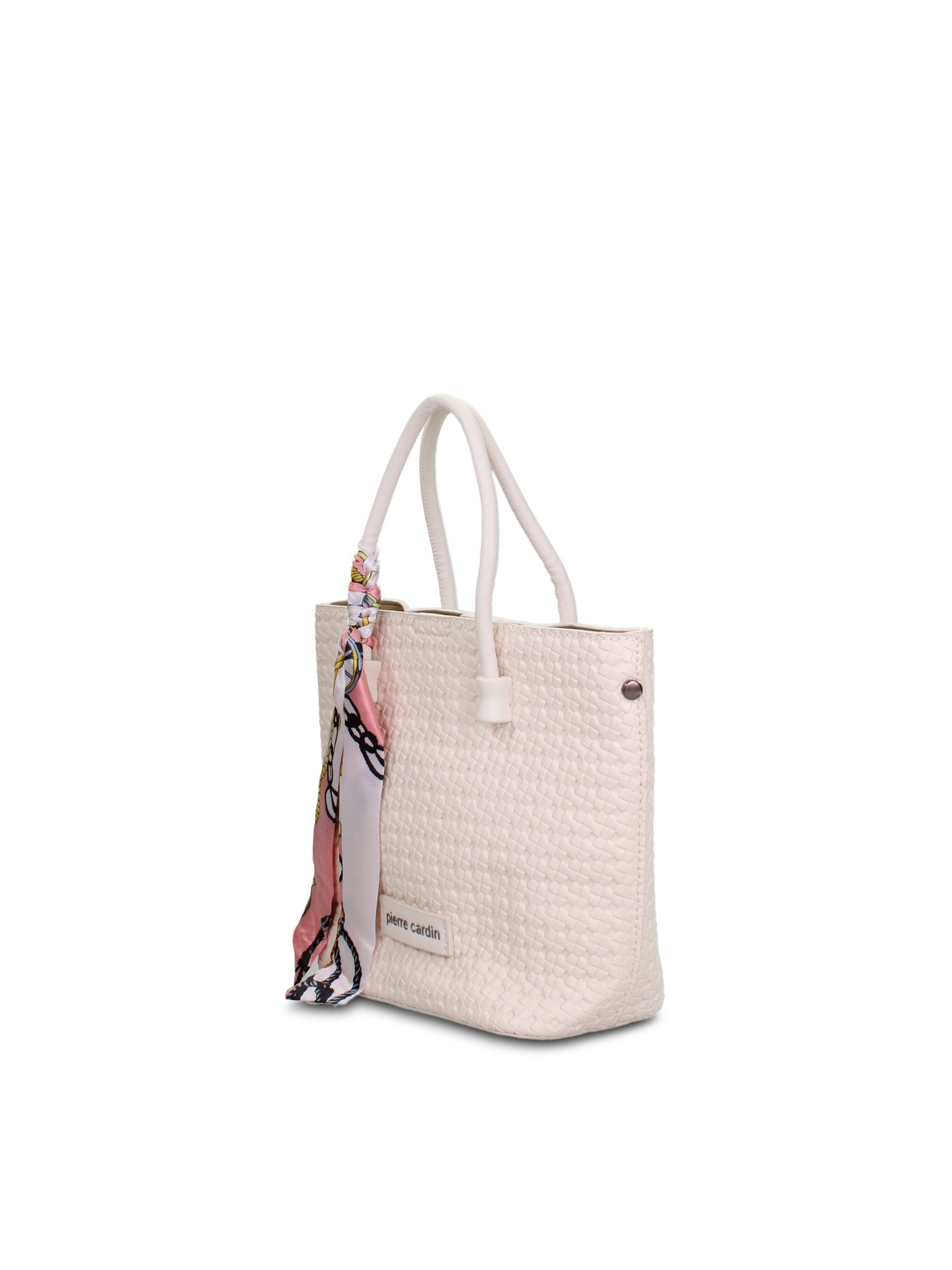 Borsa a Mano in Pelle Vegana Bianco Pierre Cardin