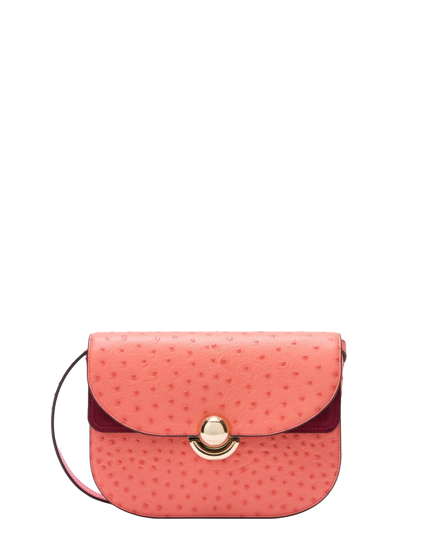 Borsa a Tracolla in Pelle Stampa Ostrich Barbie Furla