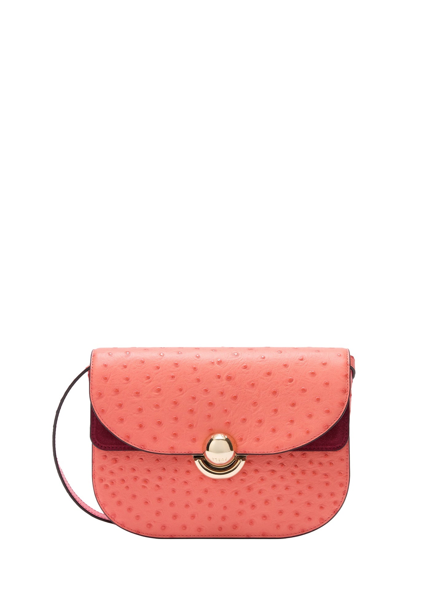 Borsa a Tracolla in Pelle Stampa Ostrich Barbie Furla