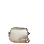 Borsa a Tracolla in Genuine Printed Suede Leather Argento