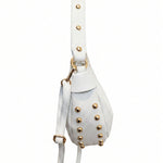 Borsa a Tracolla in Dollaro Leather Bianco