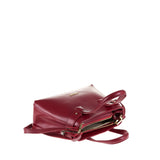 Borsa a Mano in Vera Pelle Rubino