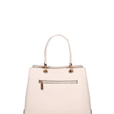 Bolso de hombro de piel vegana beige