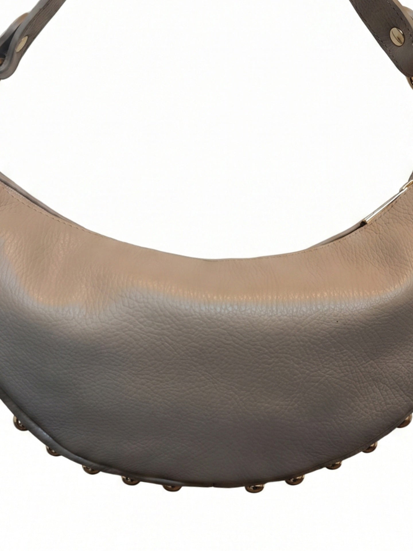 Borsa a Tracolla in Dollaro Leather Beige Scuro