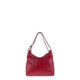 Borsa a Spalla in Vera Pelle Rubino