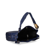 Borsa a Spalla in Vera Pelle Blu