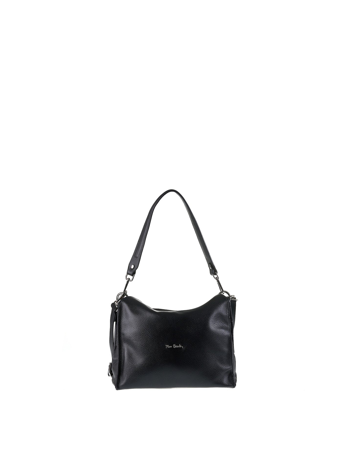 Borsa a Spalla in Vera Pelle Nero Pierre Cardin