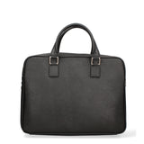 Schwarze Tasche aus echtem Leder