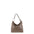 Borsa a Spalla in Vera Pelle Taupe Pierre Cardin