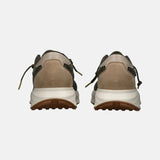Scarpa stringata in Tessuto Verde Militare