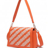 Borsa a Spalla in Pelle Vegana Arancione