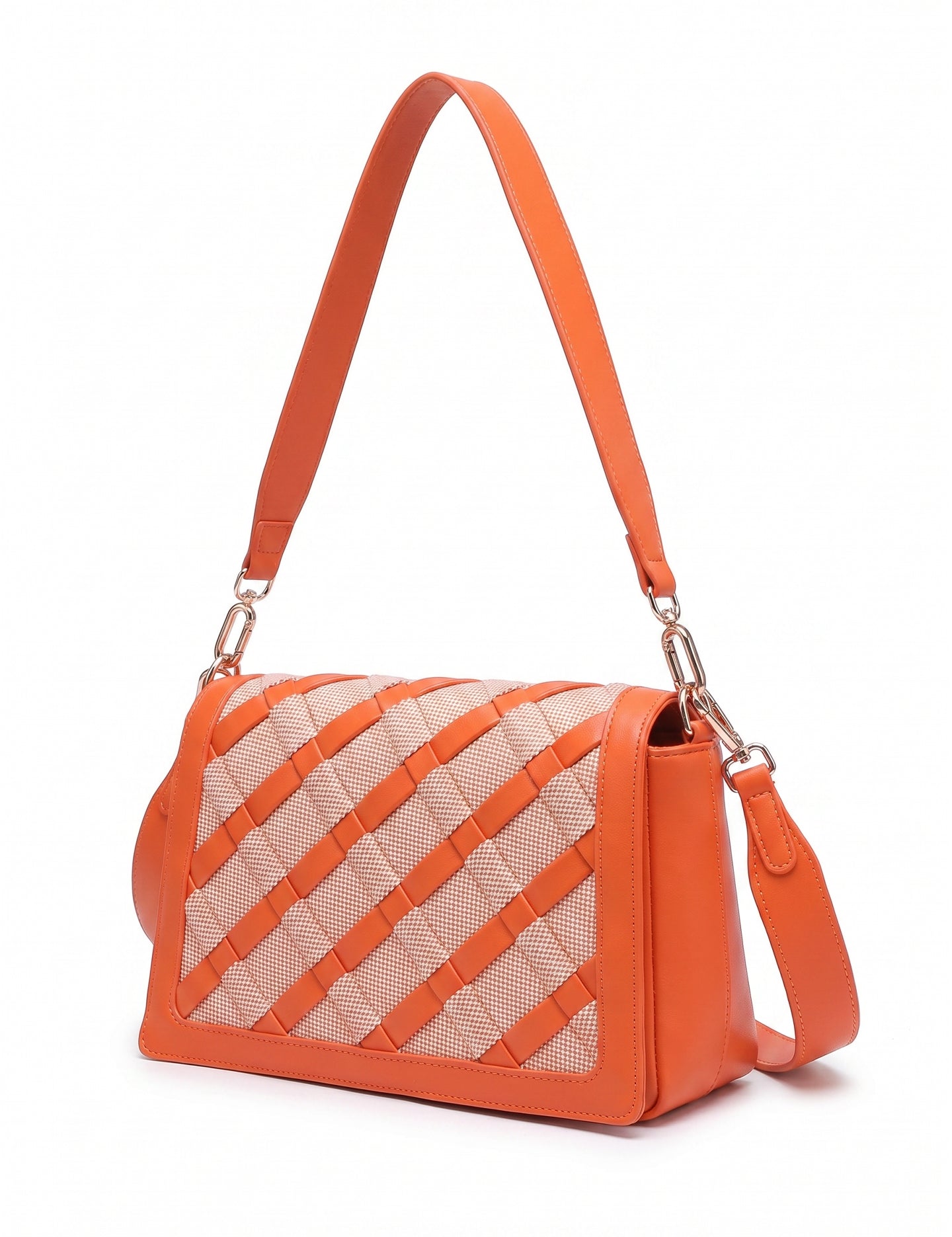 Borsa a Spalla in Pelle Vegana Arancione
