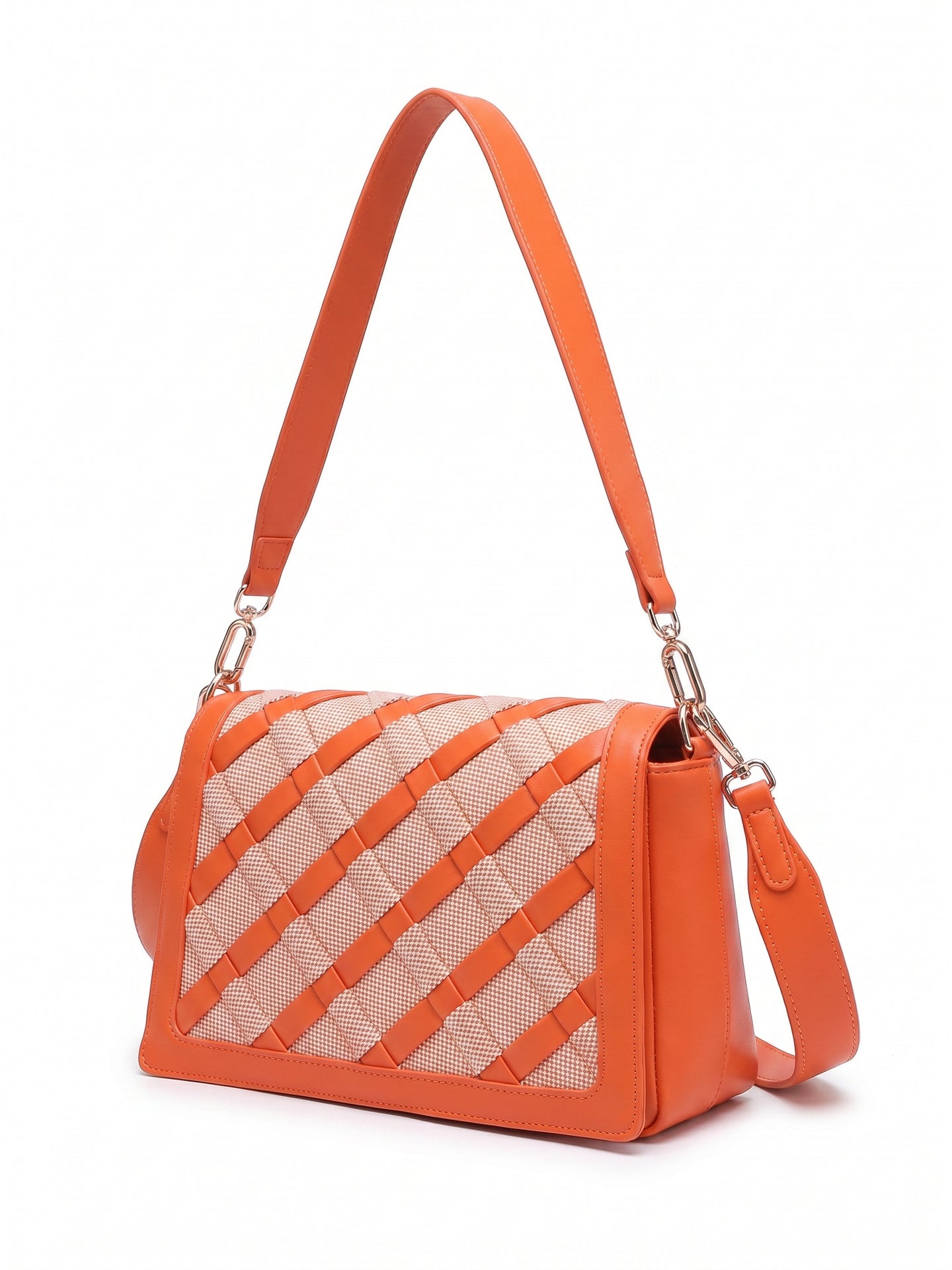 Borsa a Spalla in Pelle Vegana Arancione