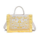 Borsa a Mano in Cotone Giallo