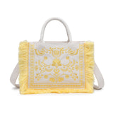 Borsa a Mano in Cotone Giallo