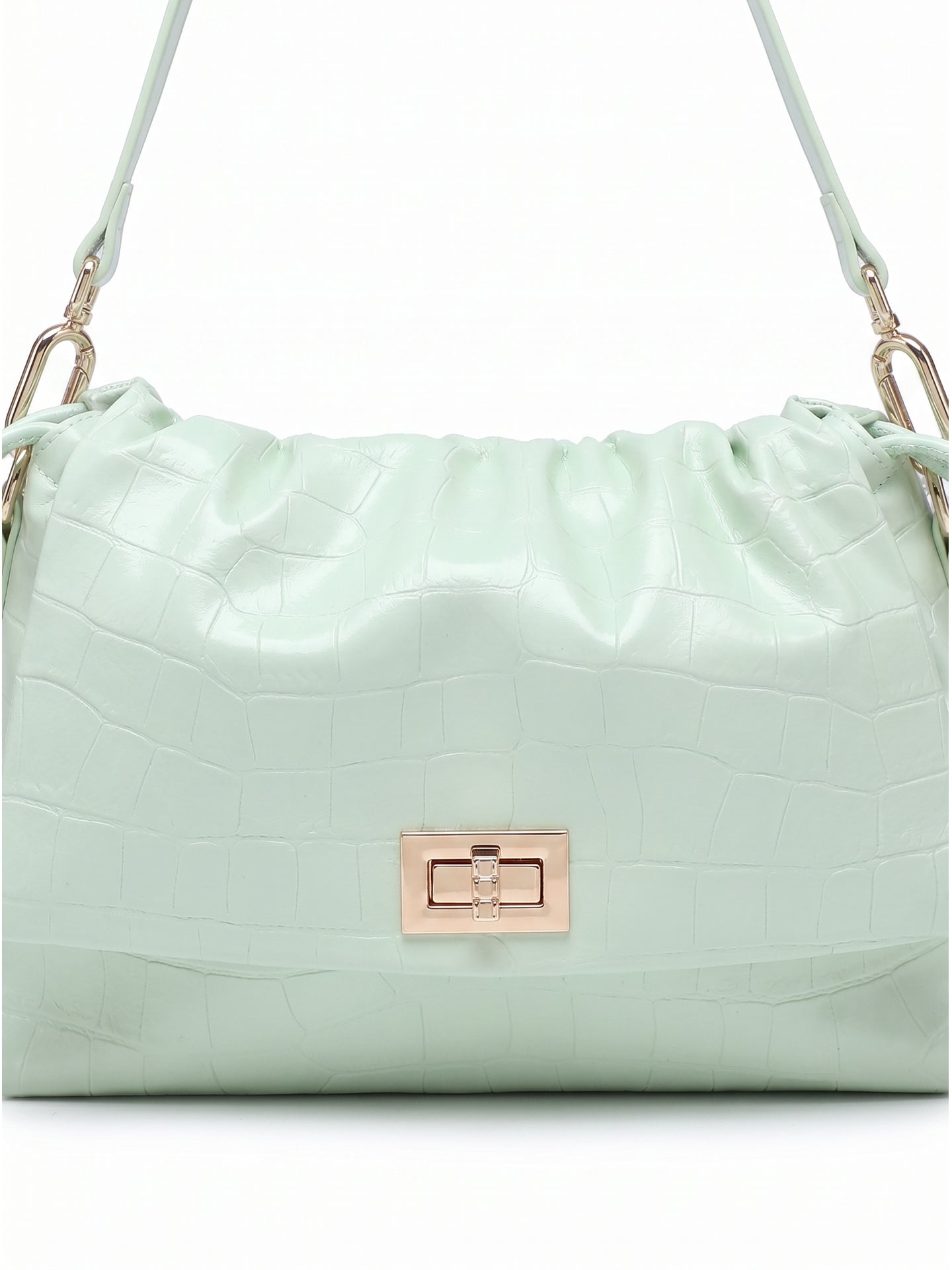 Borsa a Spalla in Pelle Vegana Verde