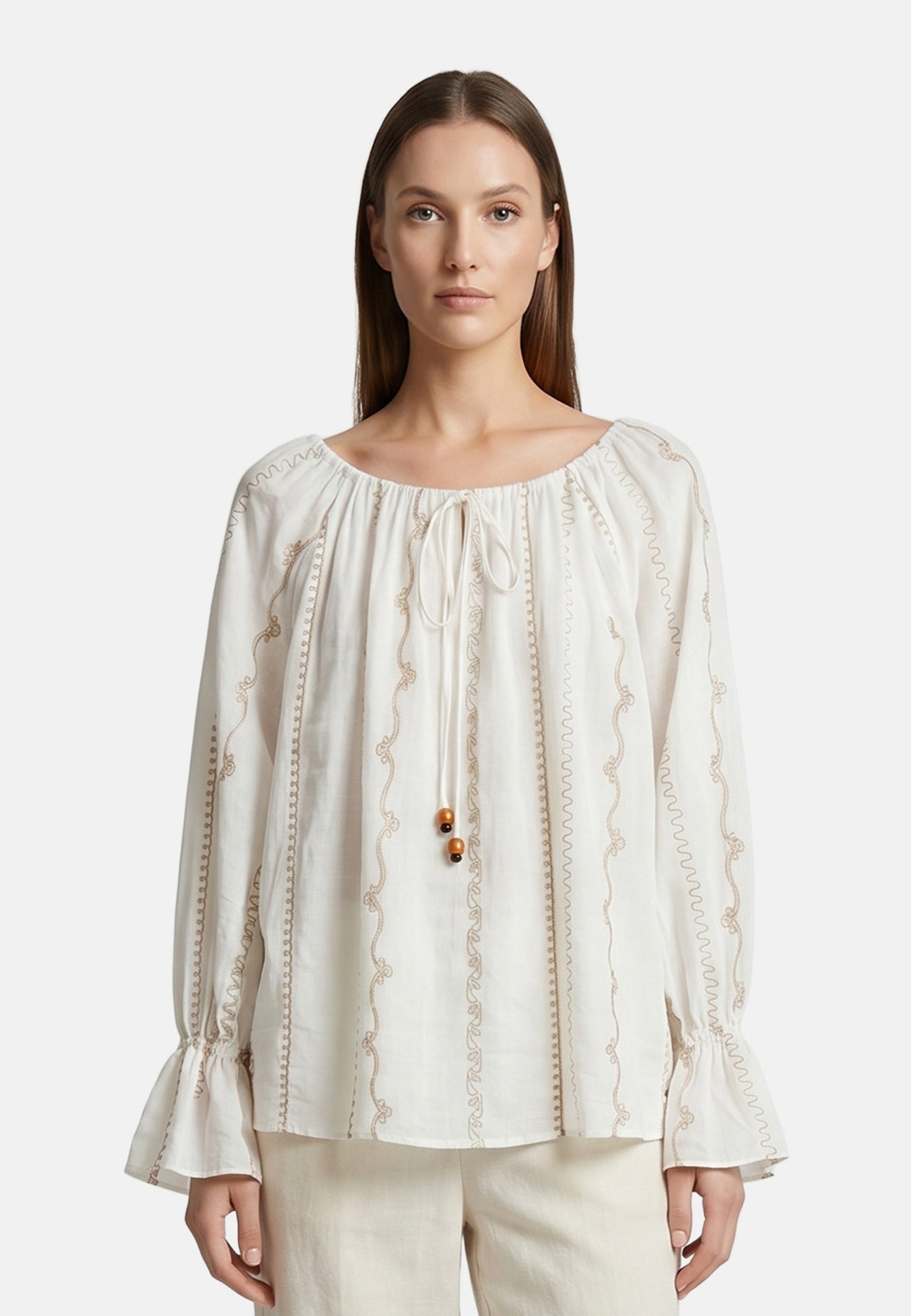 Vestito in Cotone Bianco Roberta Rossi