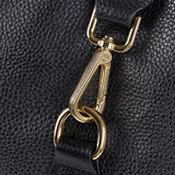 Schwarze Handtasche aus echtem Leder