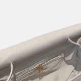 Borsa a bauletto in Pelle Vegana Off-White