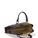 Dunkelbraune Tasche aus echtem Leder