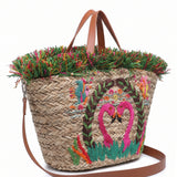 Borsa Shopper in Rattan Rosa
