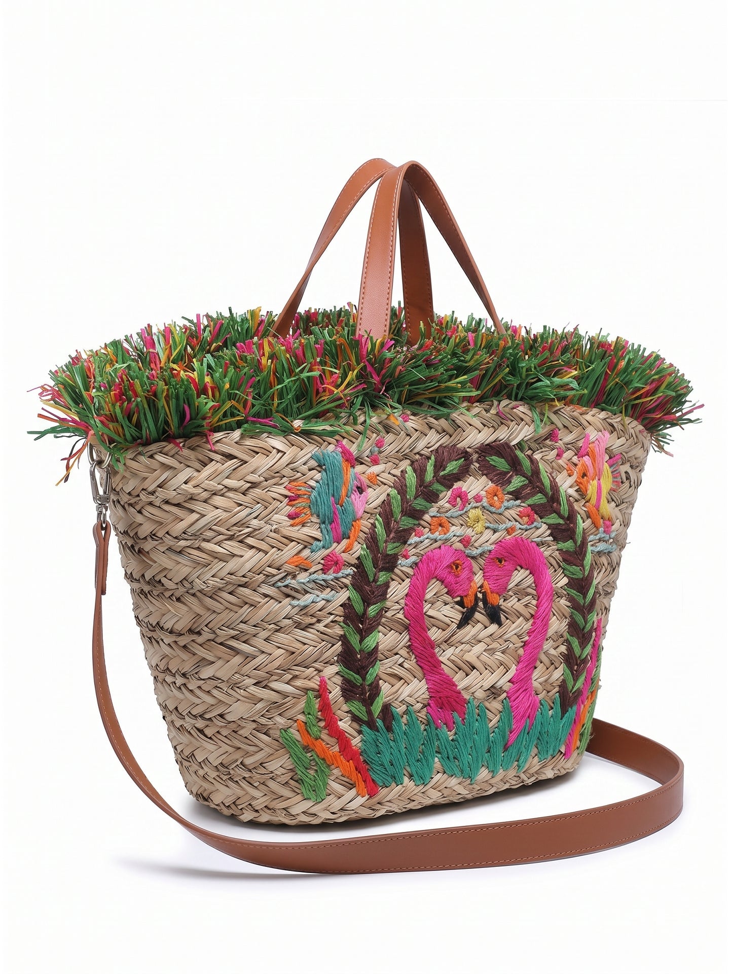 Borsa Shopper in Rattan Rosa