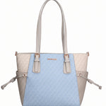 Borsa Shopper in Pelle Vegana Blu Pierre Cardin