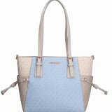 Borsa Shopper in Pelle Vegana Blu Pierre Cardin