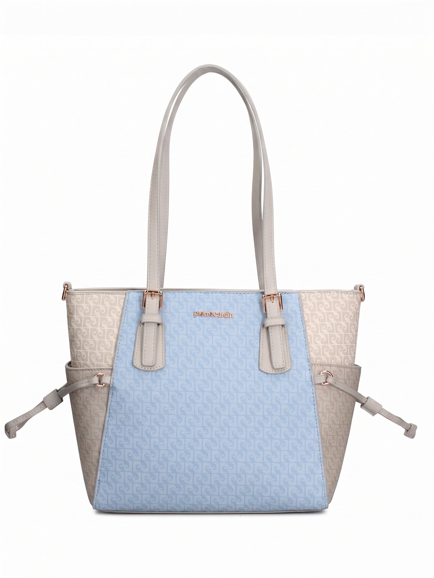 Borsa Shopper in Pelle Vegana Blu Pierre Cardin