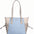 Borsa Shopper in Pelle Vegana Blu Pierre Cardin