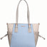 Borsa Shopper in Pelle Vegana Blu Pierre Cardin