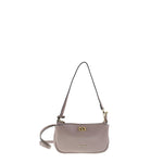 Borsa a Spalla in Vera Pelle Taupe Pierre Cardin