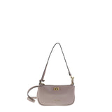 Borsa a Spalla in Vera Pelle Taupe Pierre Cardin